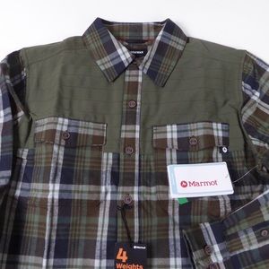 Marmot Needle Peak Midweight Brushed Flannel Shirt Jacket NWT